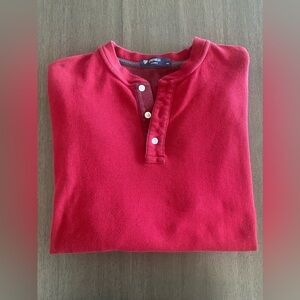 Daniel Cremieux woven Henley crewneck pullover